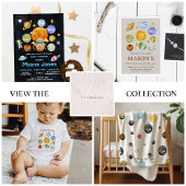 Kute Modern Space Alien UFO Birthday Party Kaart