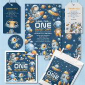 Watercolor Extraterrestrial Cute Cyclops Alien  Ronde Sticker