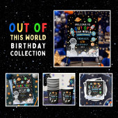 Outer Space Reach Four The Stars 4e verjaardag Kaart