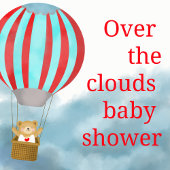 Cute Cub Flying Over the Clouds Baby Shower Bedankdoosjes