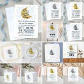 Over de maan | Baby shower voor jongens Acryl Uitnodigingen