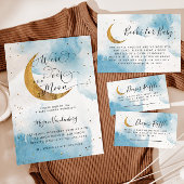 Over het Baby shower van de Moon droomblauw en roz Spandoek
