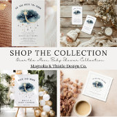 Over het Baby shower Moon Gold Stars Bedankkaart