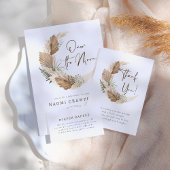 Over het Moon Boho Palm en Pampas Grass Baby showe Kaart