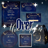 Over the Moon hemelse Baby shower gedrukt Papieren Bordje