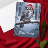 Uil met kerstmuts poster (Personaliseer de collectie van deze zelfstandige maker.)