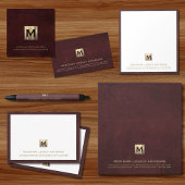 Luxe Monogram Zakelijk Notitieboek
