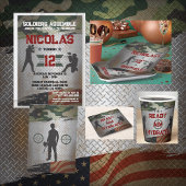Paintball Verjaardagsfeest Militaire Camo USA Kartonnen Onderzetters