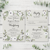 Chalkboard Painted Anemones - bruiloft uitnodiging (Personaliseer de collectie van deze zelfstandige maker.)