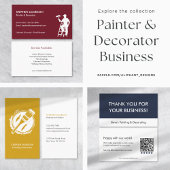 Painter & Decorator Painting Services Blue White Visitekaartje