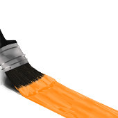 Het schilderen Sinaasappel van het Bedrijf van de  Vierkante Button 5,1 Cm