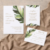 Palm Leaf Tropische Bloemen Bruiloft Servet (Personaliseer de collectie van deze zelfstandige maker.)