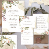 Elegante bruine kaki gepersonaliseerde bruiloft uitnodigingen wikkel