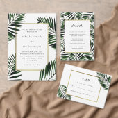 Palm Leaves Bruiloft RSVP (Personaliseer de collectie van deze zelfstandige maker.)