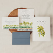 Beach Palm Trepical Return Address Etiket
