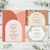 Pampas Grass en Arches Dank u Bedankkaart (Personaliseer de collectie van deze zelfstandige maker.)