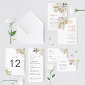 pampas gras boho greenery vrijgezellenfeest kaart