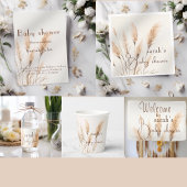 boho Pampas grass Baby shower Servet