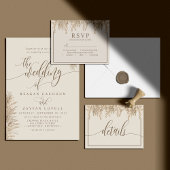 Pampas Grass Earthy Exotic Wedding Seating Chart Poster