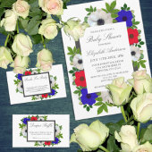 Patriotic Panda Anemone Baby shower Servet