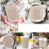 Elegant cielto lindo baby shower papieren bekers