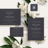 Parker Formeel Portret Bruiloft RSVP Kaart