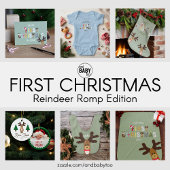 Eerste kerst naam feestelijke letters baby body romper