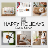 Elegant Monogram Robin Bird Blue Bad Handdoek