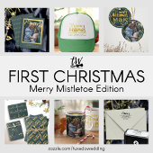 Koppel Foto Monogram Mistletoe Kerstmis Mok