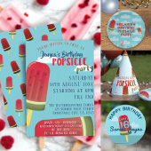 Watermeloen Popsicle Party Verjaardag uitnodiging
