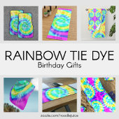 Tie Dye Hippy Birthday Paper Bord