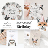 Woodland Party Animal Birthday Papieren Bordje