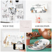 Moderne Waterverf van eenvoudige partijdieren Servet