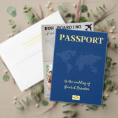 Blauw & Geel Wereldkaart Vliegtuig Bestemming Brui Etiket (Personaliseer deze collectie van deze onafhankelijke maker. Test)