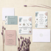 Pastel Beach Save the Date Bedankkaart (Personaliseer de collectie van deze zelfstandige maker.)