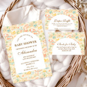 Pastel Beach Animals  Baby Shower Kaart