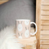 Modern Pastel Bunny Egg Pattern | Pasgeborenen Vierkante Sticker