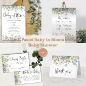 Pastel Bloemen Baby in Bloom Waterverf Welkom Poster