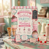 Pastel Ijs Verjaardag Etiket