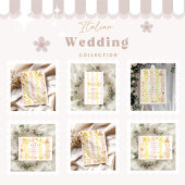 Pastel Italiaanse bruiloft eten thema Kaart