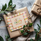 Gepersonaliseerde kleurrijke Plaid Schort