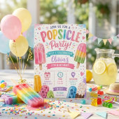 Persoonlijk Popsicle-feestje  Kaart