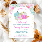 Pastel Pompoenen Bloemen Luier Raffle Informatiekaartje