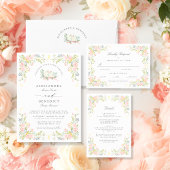 Pastel Rococo Garden Floral Wedding Etiket