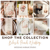 Pastel Zachte Blush Perzik Bloemen Bruiloft Servet