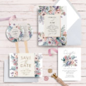 Pastel Elegant Tuin Bruiloft Tafel Kaart