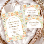 Pastel Summer Animals Diapper Raffle Informatiekaartje