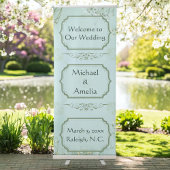 Pastel Blauwgroen Witte Bloemen bruiloft Kartonnen Onderzetters