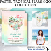 Aloha Luau Zomer 40e Verjaardag Strand Tropisch Papieren Bordje