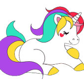 Pastel Eenhoorn Sprinkle Baby shower Dank u kaart